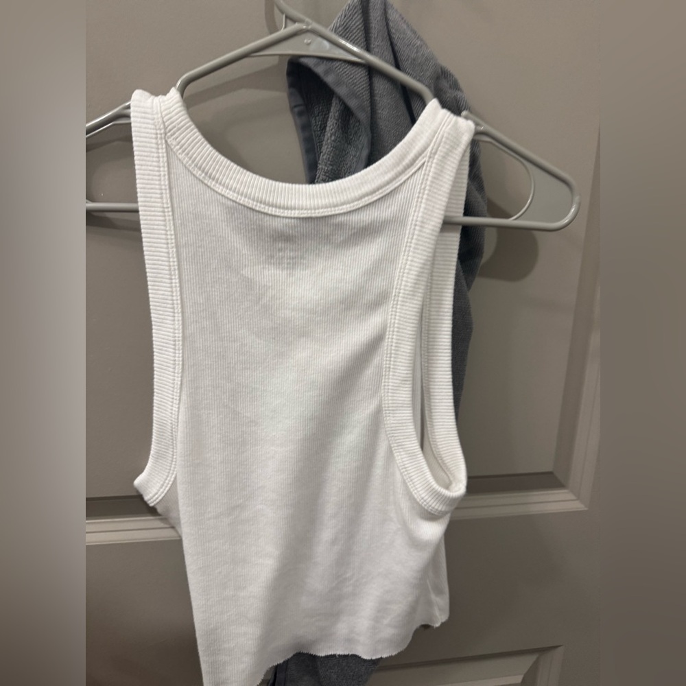 White Ribbed Tank - Picture 2 of 3
